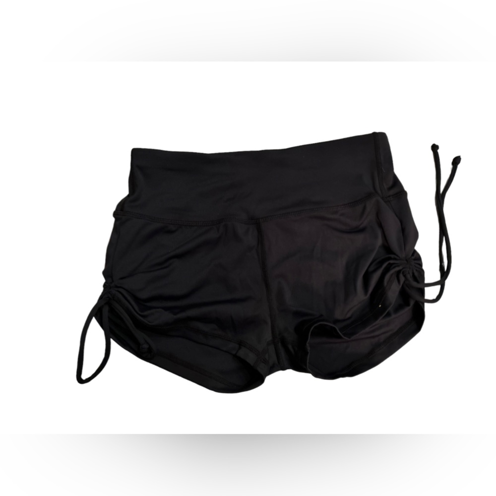 Booty shorts black with drawstring sides size small NWOT